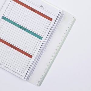 Lesezeichen-Lineal für Spiralbindungen