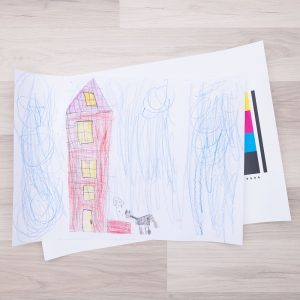 Kindergarten Malpapier Ausschneiden, falten, bemalen, bekleben
